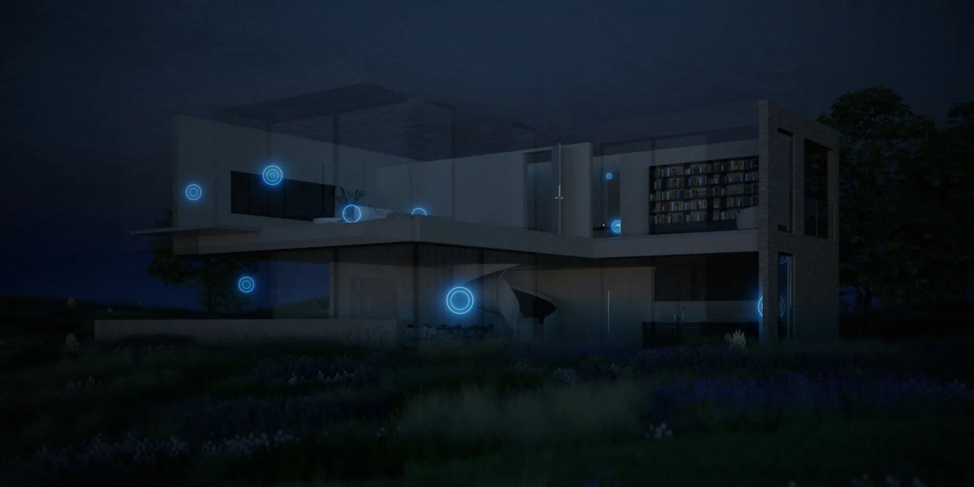 MB Smart Living Transparent Night Circles