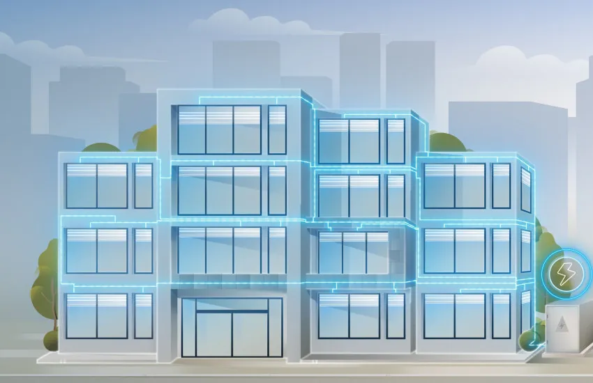 MB OfficeBuilding Exterior TechMode ConnectedBlinds