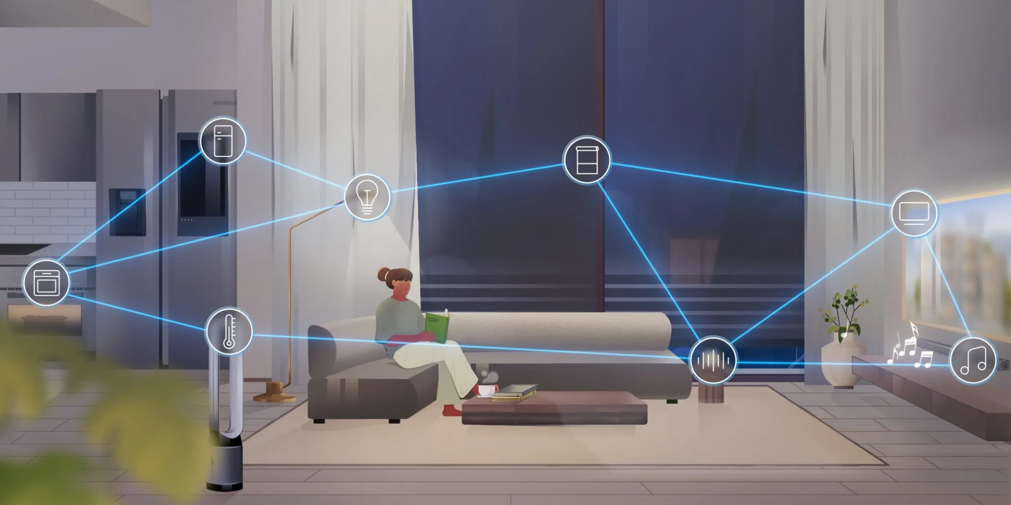 MB LoftHome Interior ReadMode BlindsClosed ConnectedDevices